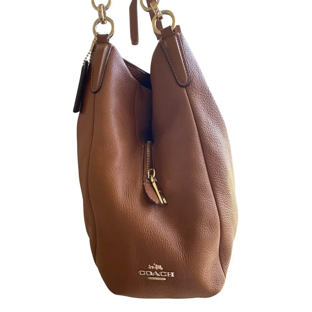 Coach Madison Phoebe #26224 Slouchy Hobo Shoulder Bag Saddle Brown Indie Duffle